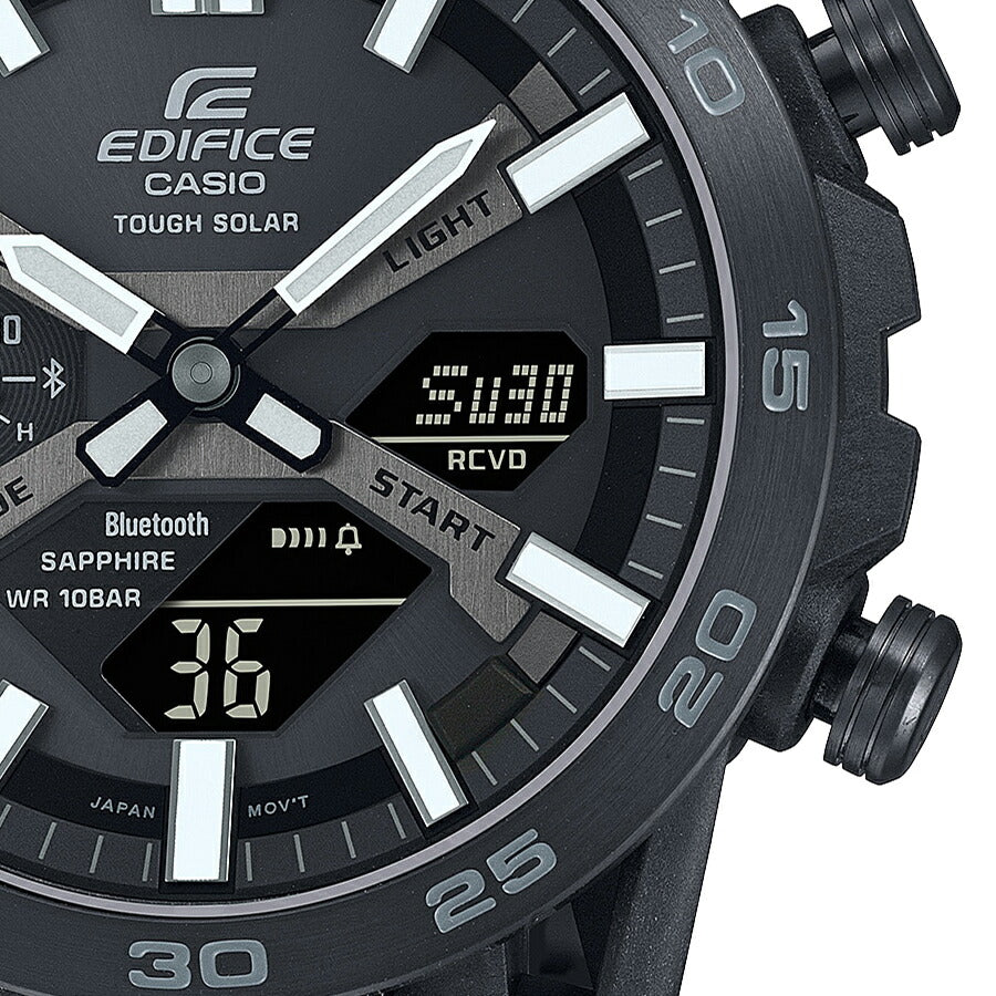 カシオ エディフィス ソスペンシオーネ オールブラック ECB-2000YDC