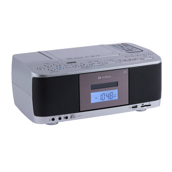 東芝 SD/USB/CD ラジオカセットレコーダー AX-KCR70(S)((S)シルバー