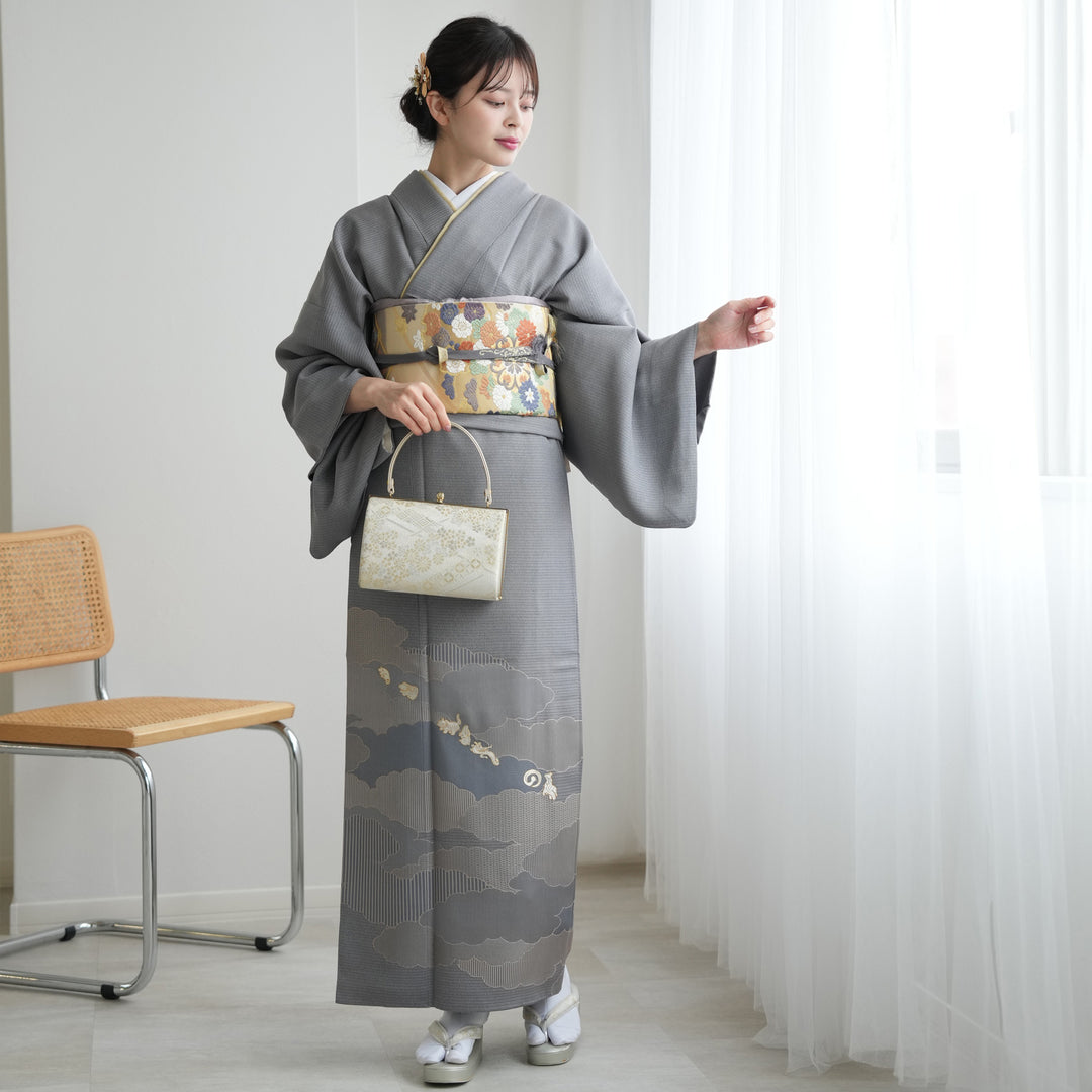 レンタル】附下訪問着セット 正絹 卒業式 食事会 入学式 お宮参り