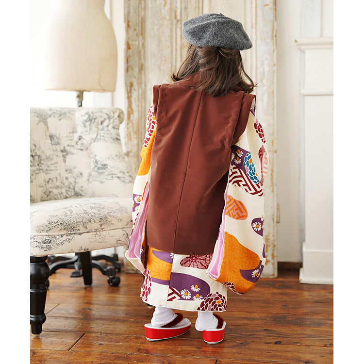 レンタル】七五三 3歳 着物 ひよこ商店 女の子 被布セット 子供 kids