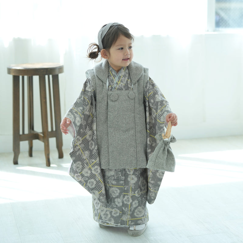 レンタル】七五三 3歳 着物 ひよこ商店 女の子 被布セット 子供 kids