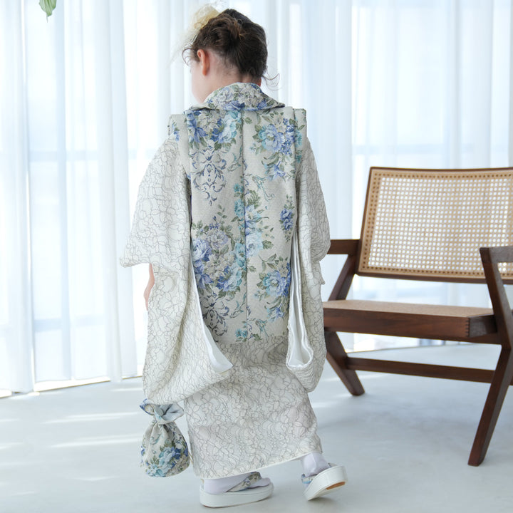 レンタル】七五三 3歳 着物 utatane 女の子 被布セット 子供 kids 三つ