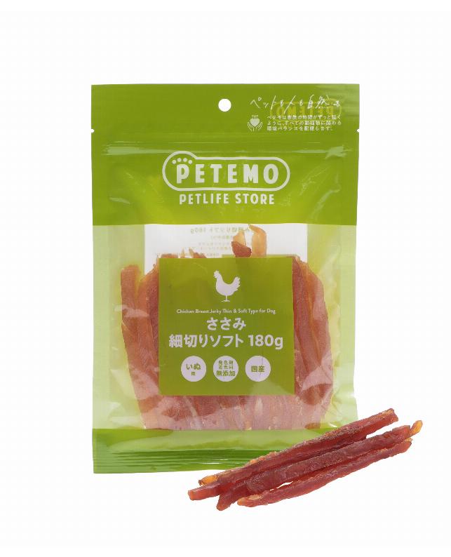 PETEMO ささみ細切りソフト 180g（4582129251601）｜犬フード・おやつ