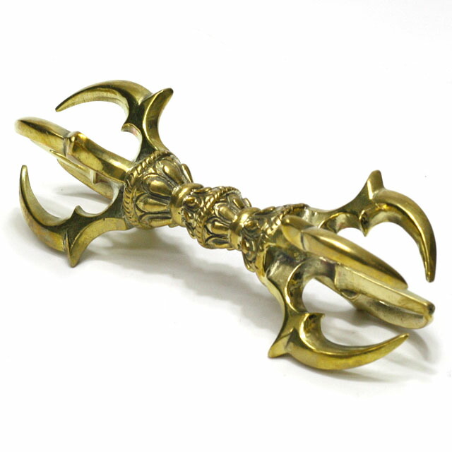 楽天市場】金剛杵 五鈷杵 ドルジェ バジュラ 長さ約18cm 真鍮