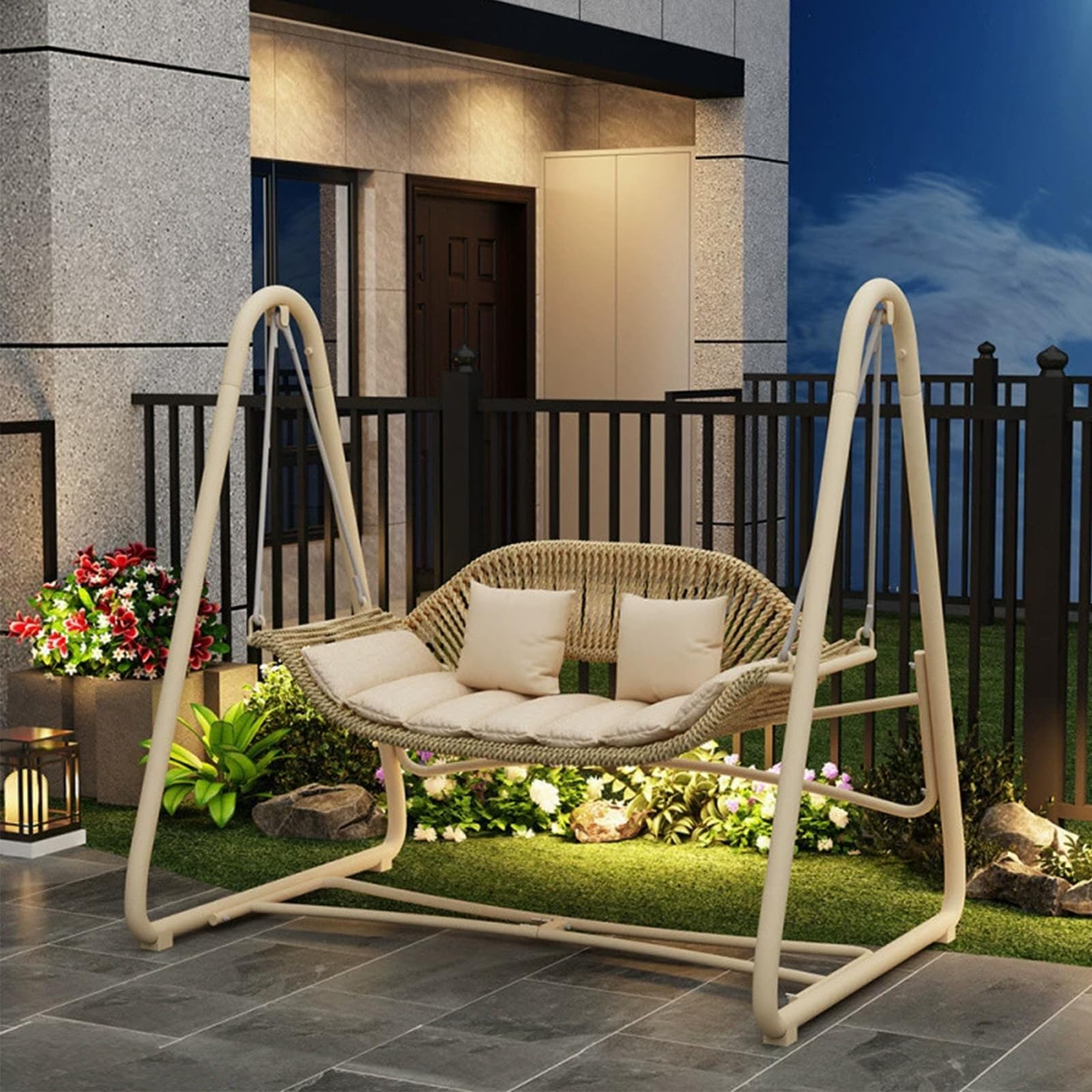 楽天市場】ブランコ 2人掛け 屋外 ランコ おしゃれ パティオスイング