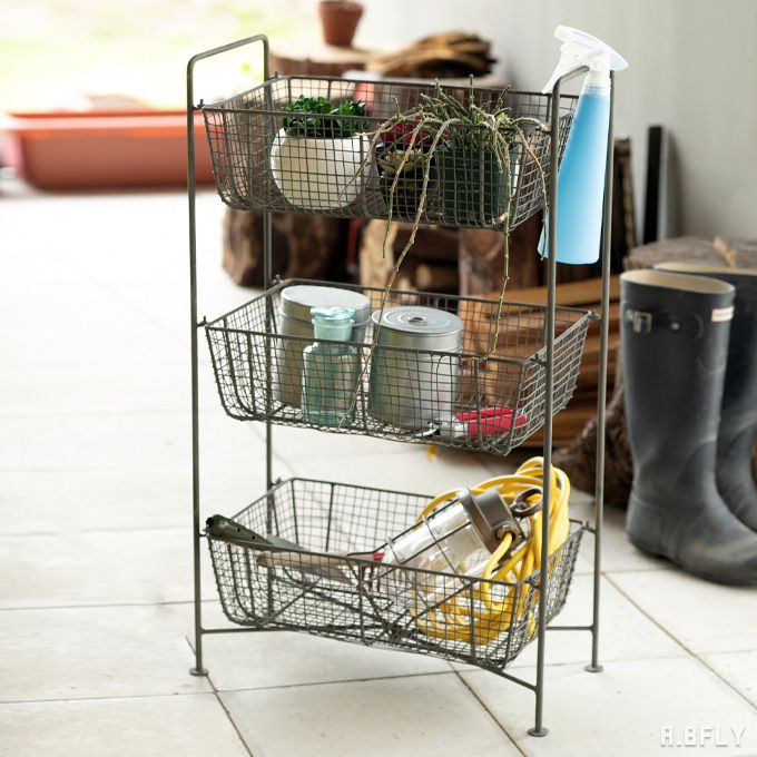 楽天市場】【S・M・L3個セット】バスケット 収納カゴ スクエア