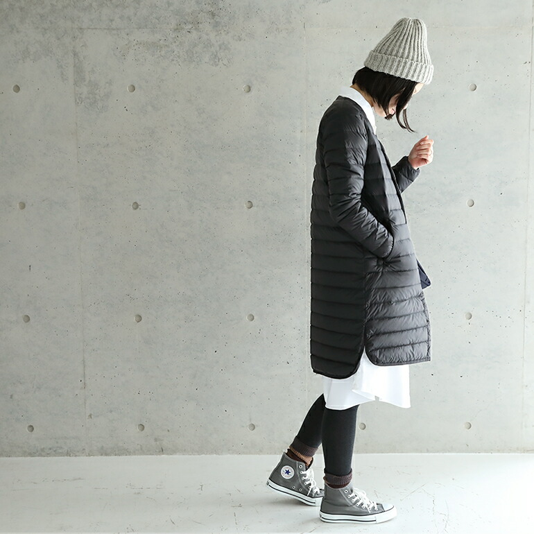 2019秋冬】ダントン DANTON Vネック インナーダウン ロングジャケット