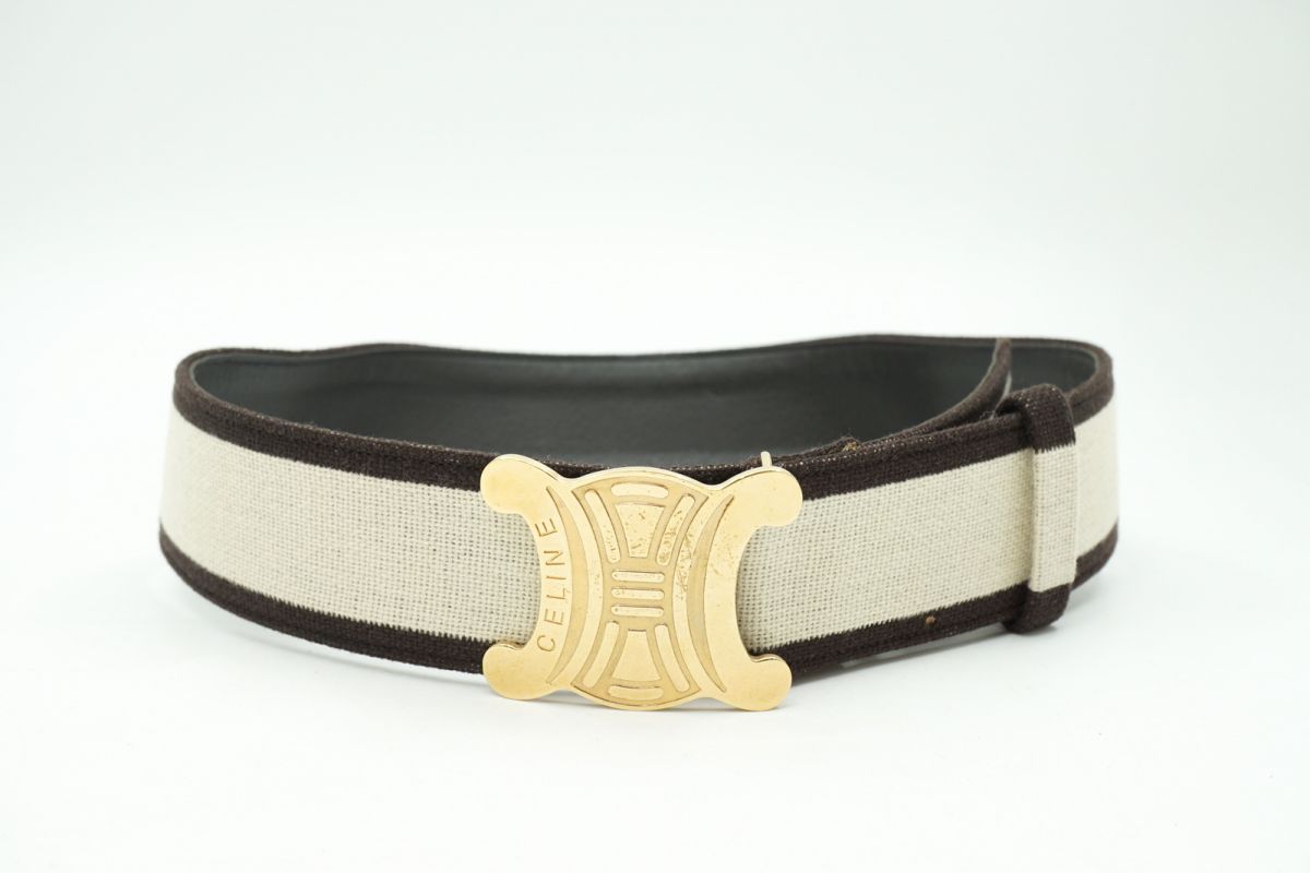 楽天市場】CELINE セリーヌ Medium Triomphe Canvas Belt ミディアム