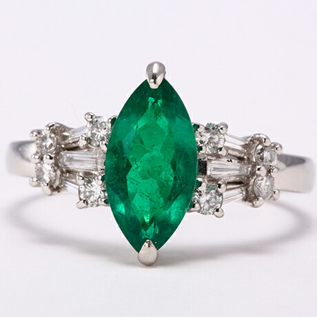 楽天市場】【半額】 エメラルド リング プラチナ PT900 (5月誕生石