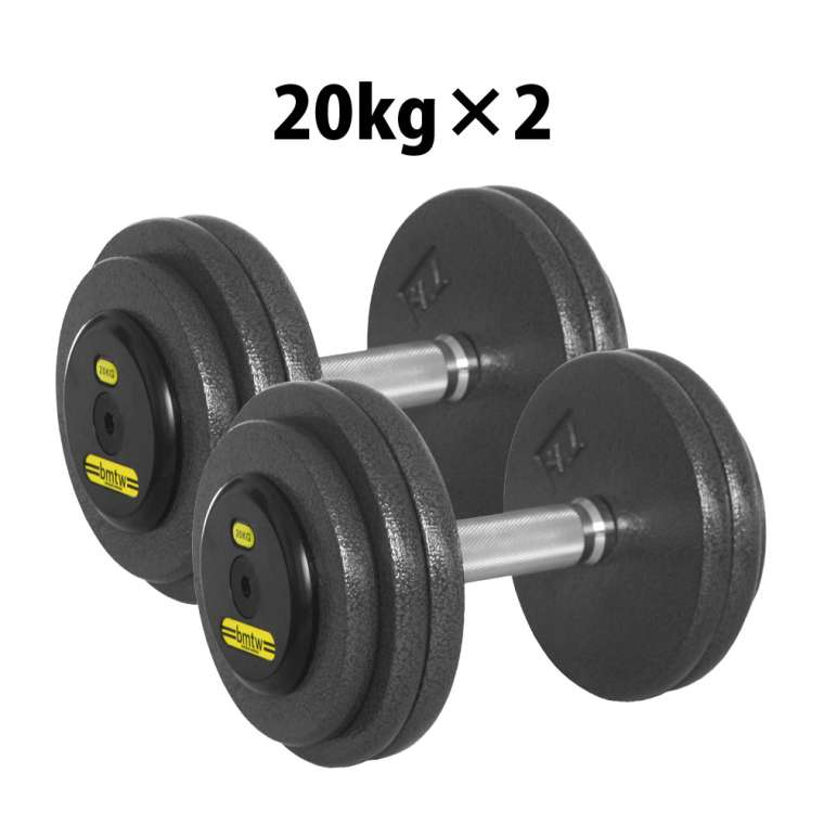 楽天市場】BODYMAKER(ボディメーカー)ジムダンベル44KG ラバーダンベル