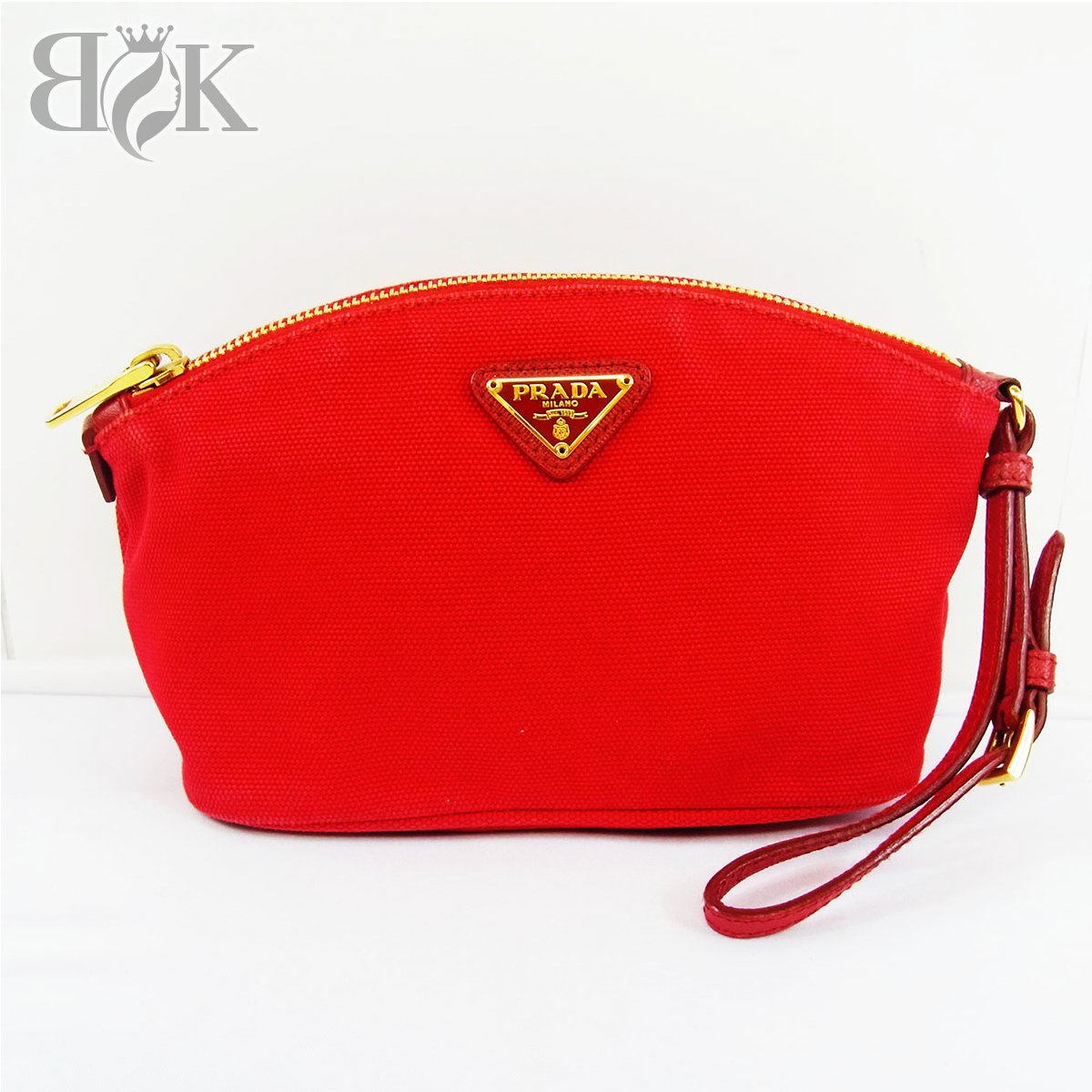 楽天市場】プラダ ポーチ トライアングル 化粧ポーチ ナイロン レッド
