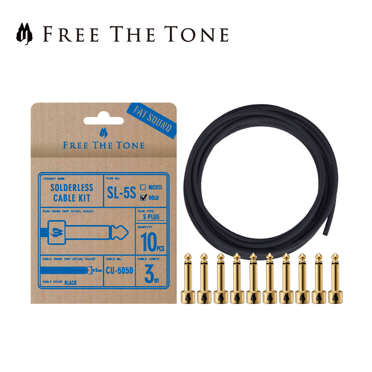 楽天市場】Free The Tone SOLDERLESS CABLE SL-5＆CU-5050 ソルダー