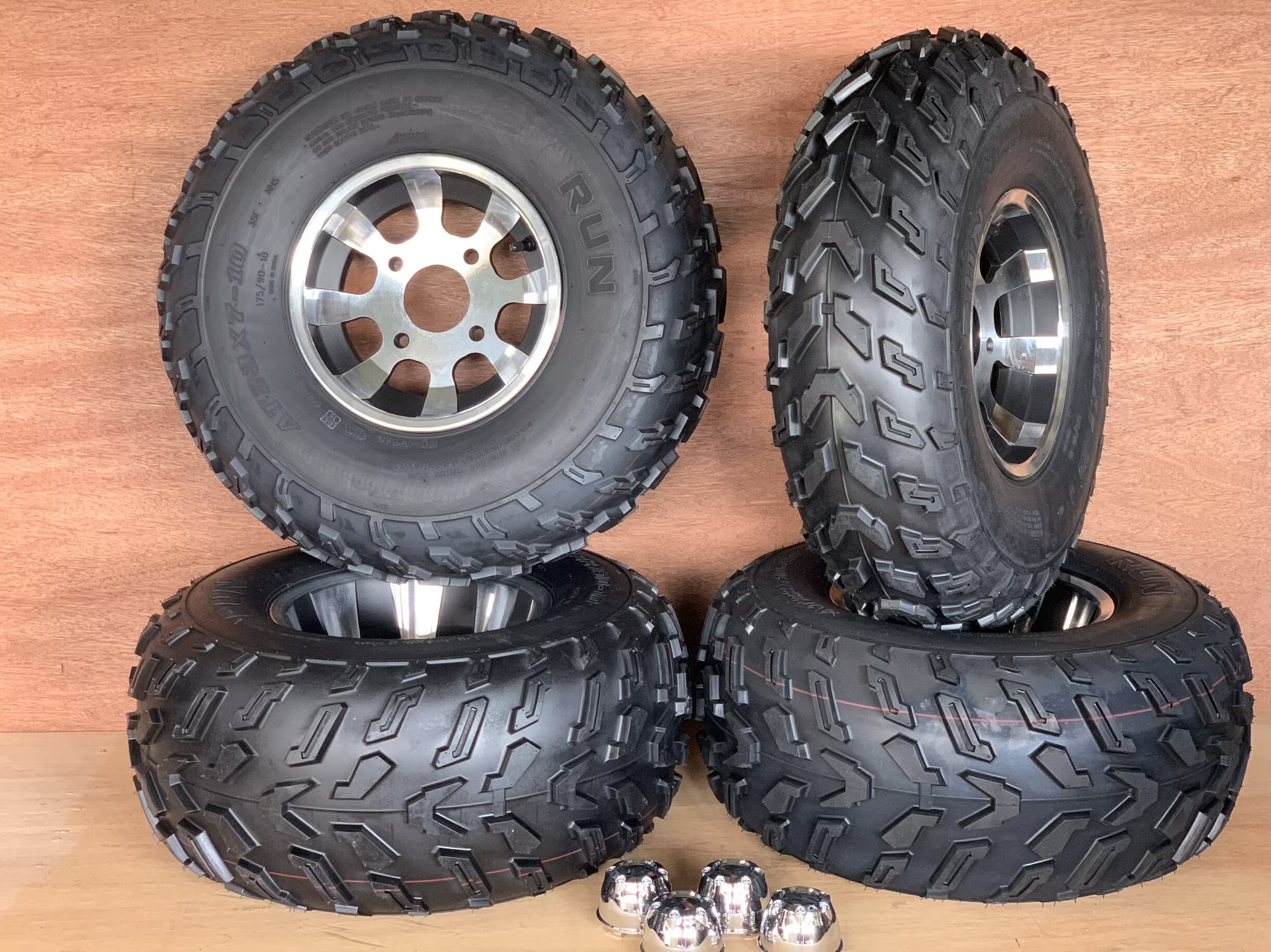 楽天市場】ATV バギー用 8インチチューブレスブロックタイヤ4本セットH