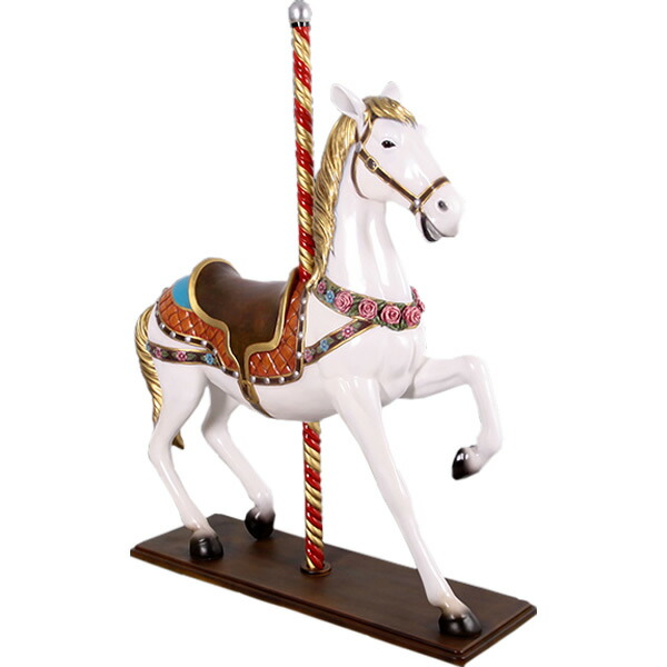 楽天市場】回転木馬 Carousel Horse 強化プラスチック（FRP） アート
