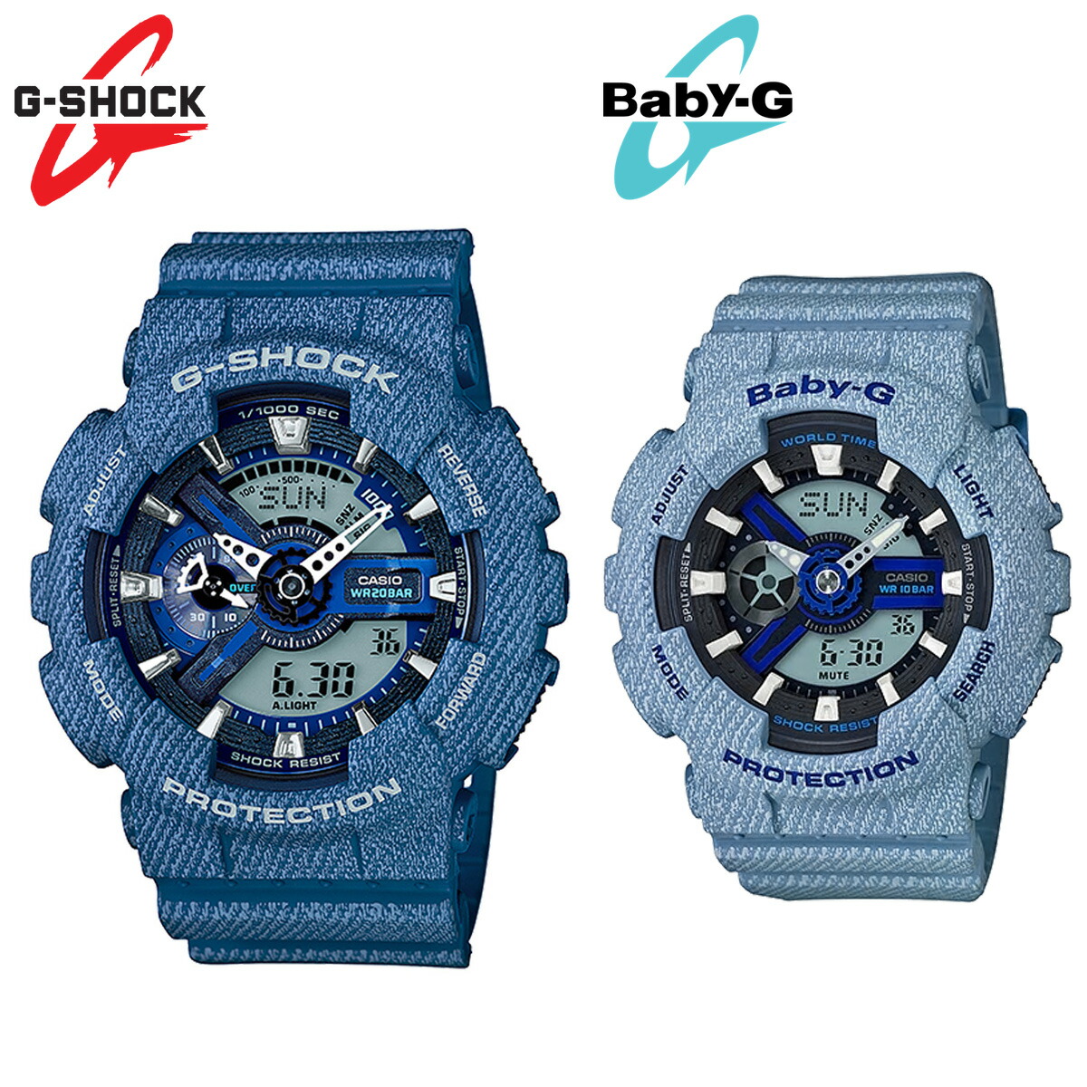 カシオ G-SHOCK BABY-G DENIM'D COLOR（デニムドカラー）ペアモデル 2