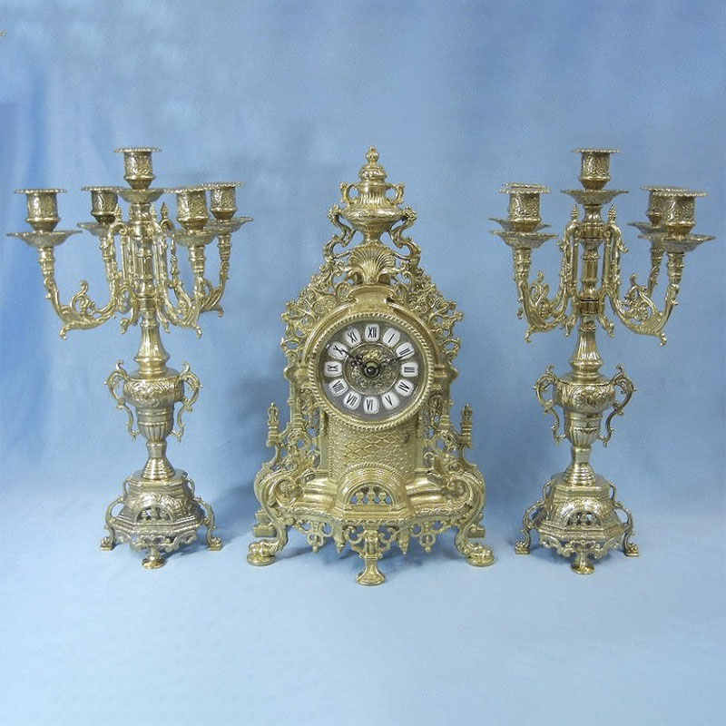 楽天市場】イタリア製 置時計 キャンドルスタンド 3点セットインテリア
