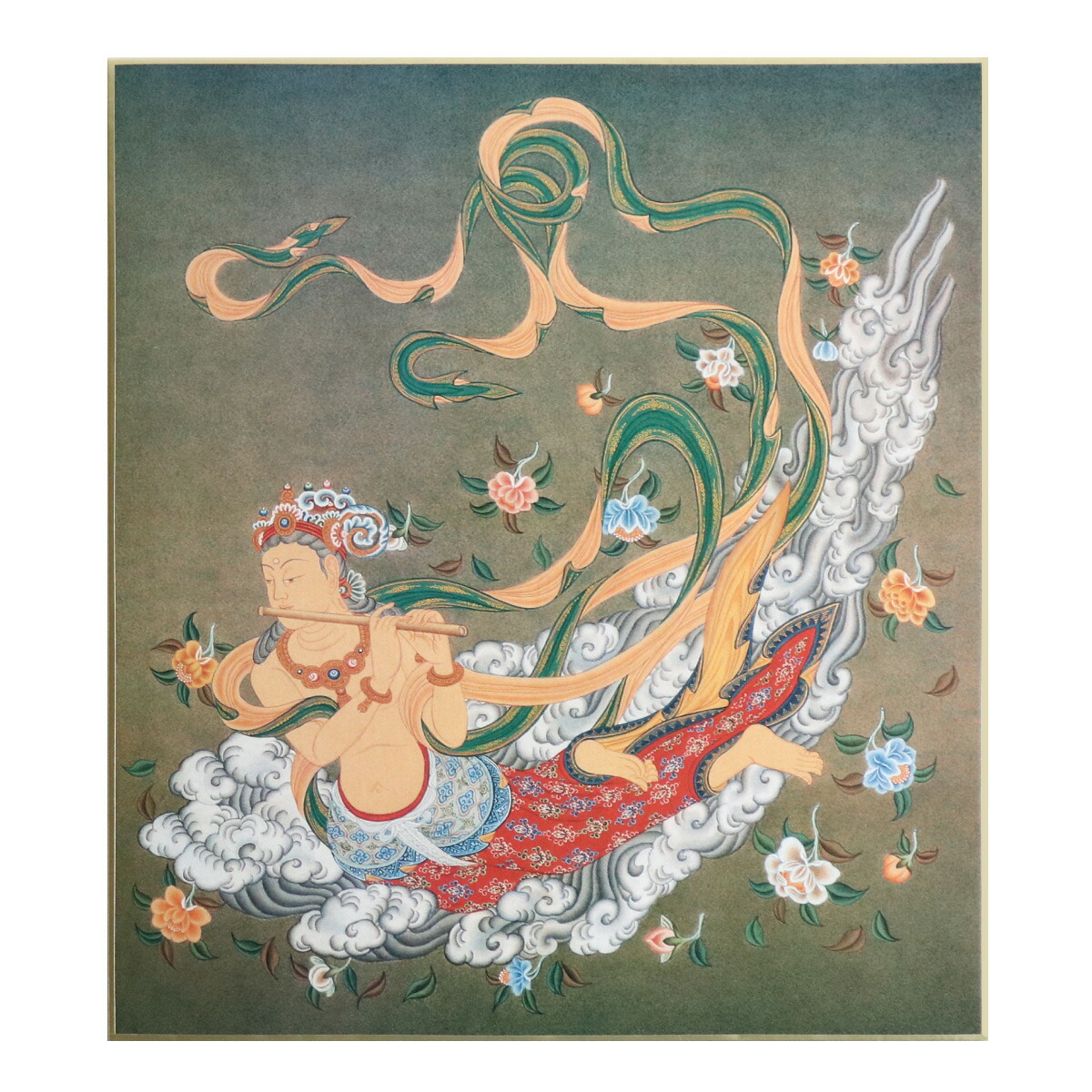 楽天市場】仏画色紙 飛天 送料無料 送料込み （※送料無料はメール便