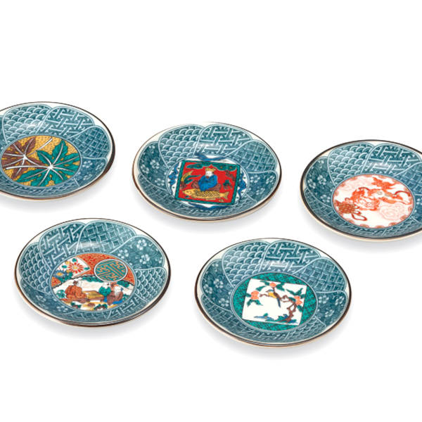 楽天市場】九谷焼 3号小皿揃（5枚セット）とんぼ絵変わり [豆皿