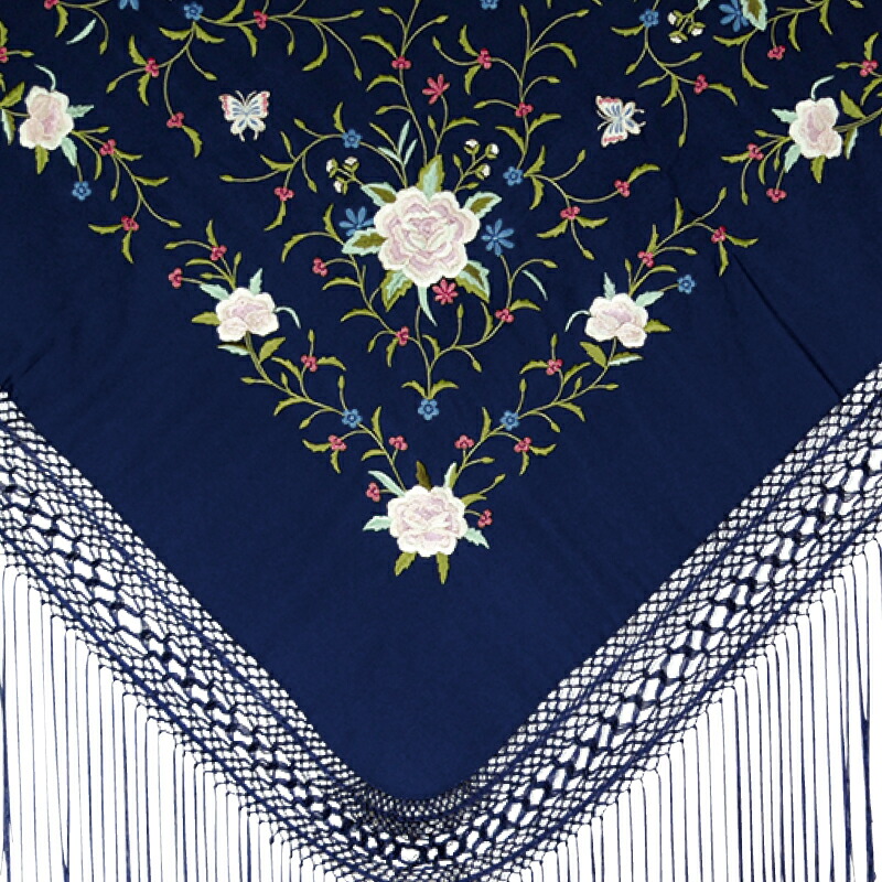 楽天市場】P8084 刺繍入りマントン 全13色【全13色】【フラメンコ用品