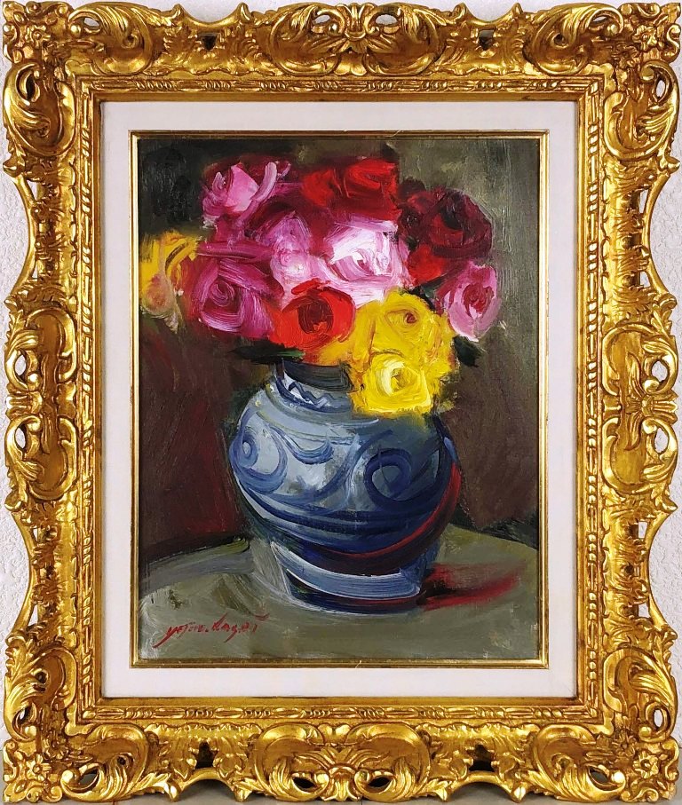 楽天市場】湯浅洋子 「ばら」 油彩4号 : 小野画廊