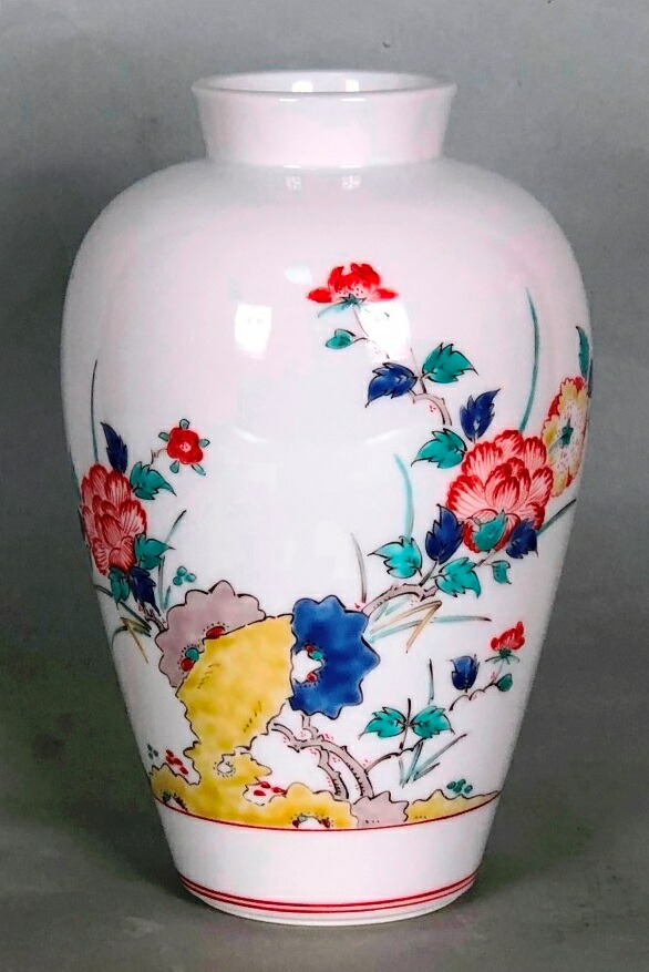 楽天市場】酒井田柿右衛門（十三代） 「錦 岩菊文 花瓶」 共箱 : 小野画廊