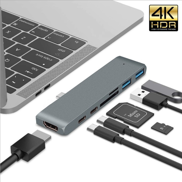 楽天市場】7in1 MacBook Pro USB ハブ M1 M2 M3 MacBook Air usbハブ