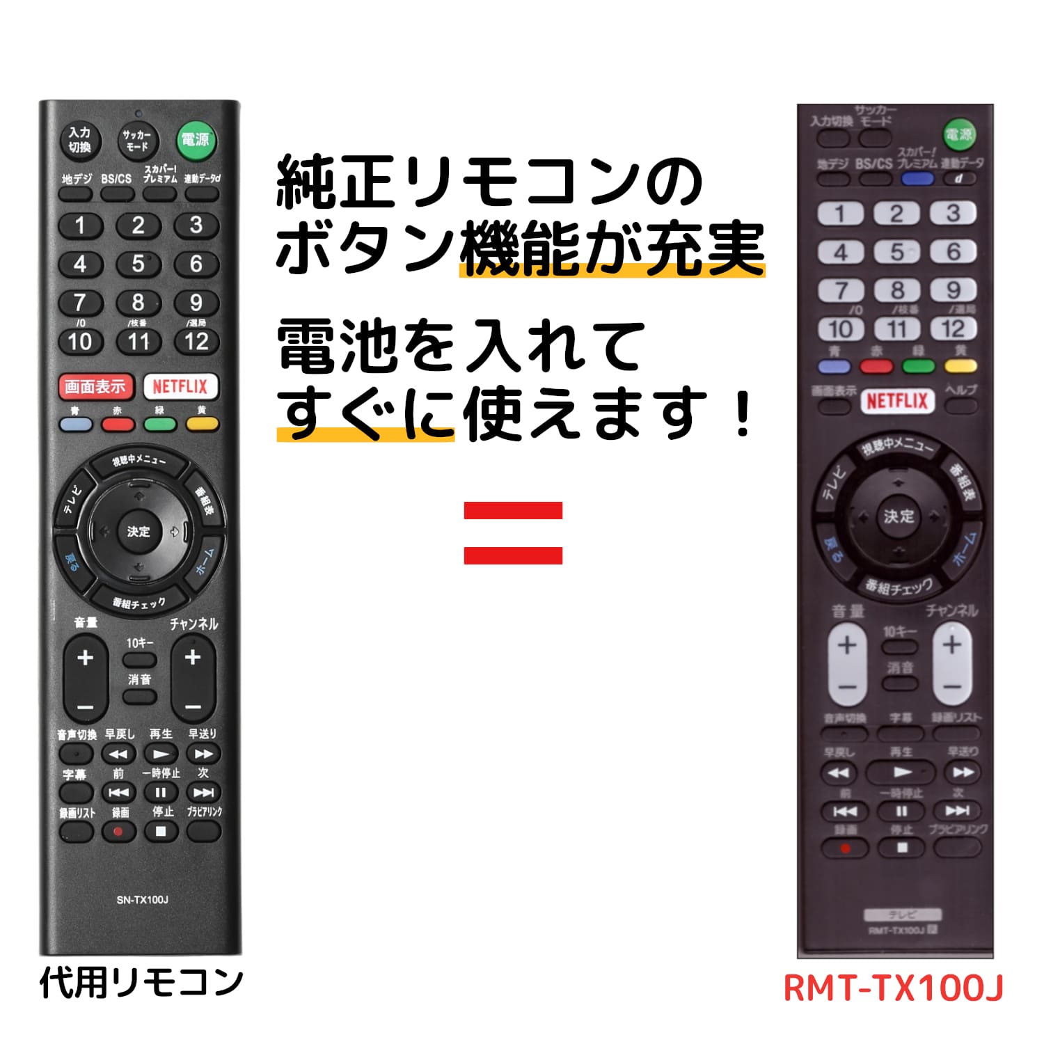 楽天市場】ソニー ブラビア テレビ リモコン RMT-TX102J 電池付き KJ