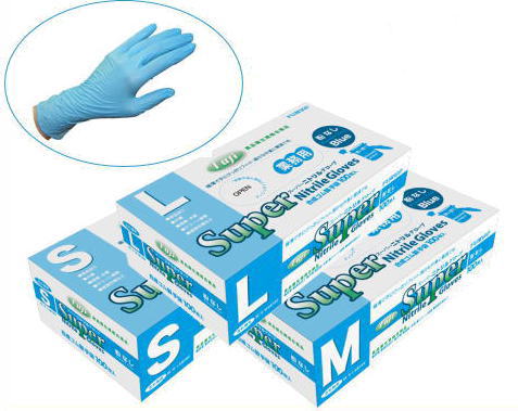 楽天市場】フジ スーパーニトリルグローブ 粉なし ブルー Mサイズ 3000
