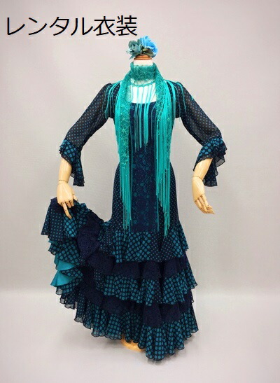 楽天市場】フラメンコ衣装 花柄 刺繍 シージョ 舞台映え 可愛い 12色