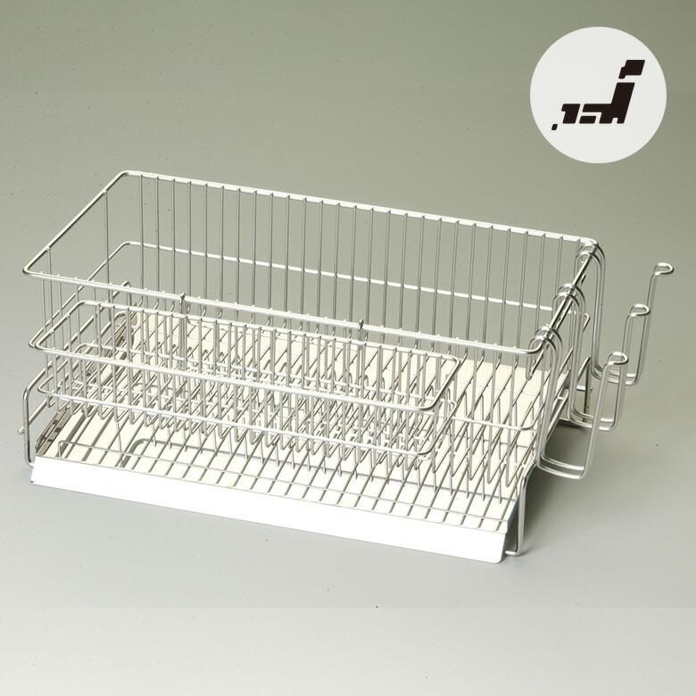 楽天市場】ステンレス 水切りラック スリム縦型 (MZ-001) 水切りかご