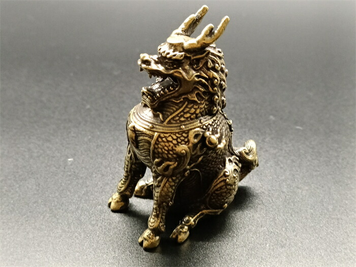 楽天市場】銅製置物 麒麟 銅色 神獣 香炉 金工 細工 香道具 インテリア