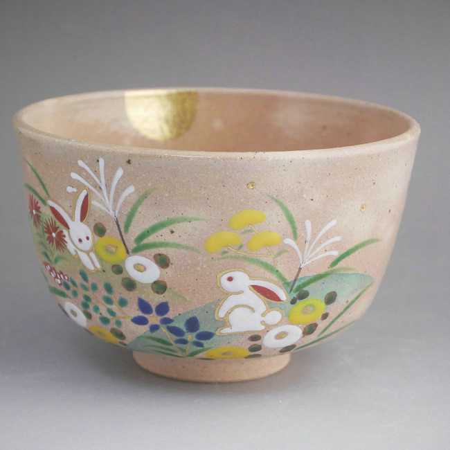 楽天市場】京焼 清水焼 志野更紗抹茶茶碗 喜信 : 京焼清水焼専門店 松韻堂