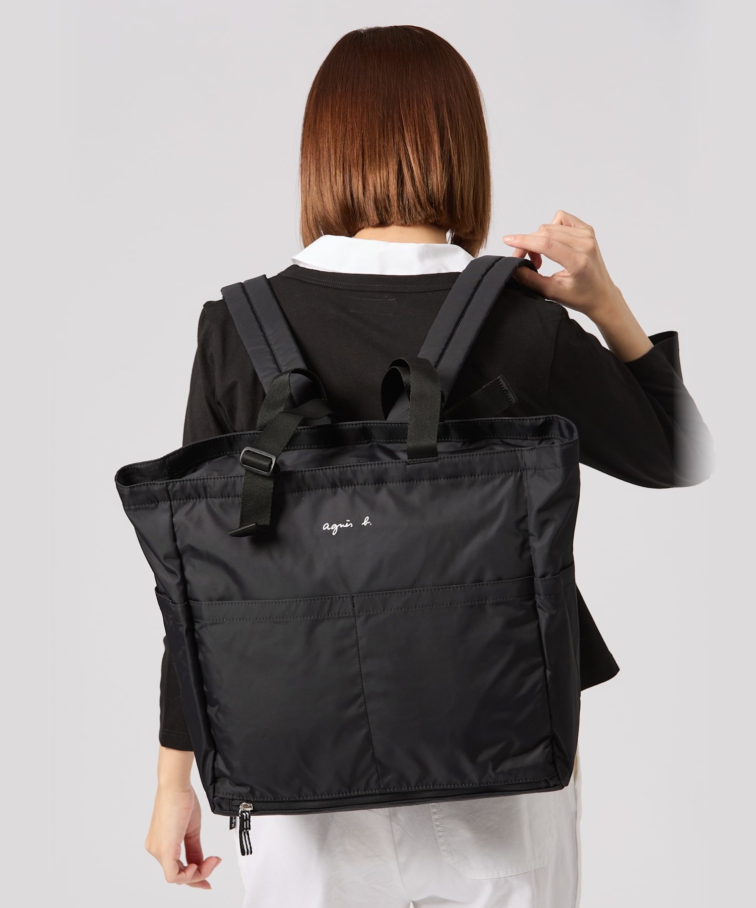 agnes b. ENFANT ロゴ ペアレンツバッグ マザーズバッグ アニエスベー