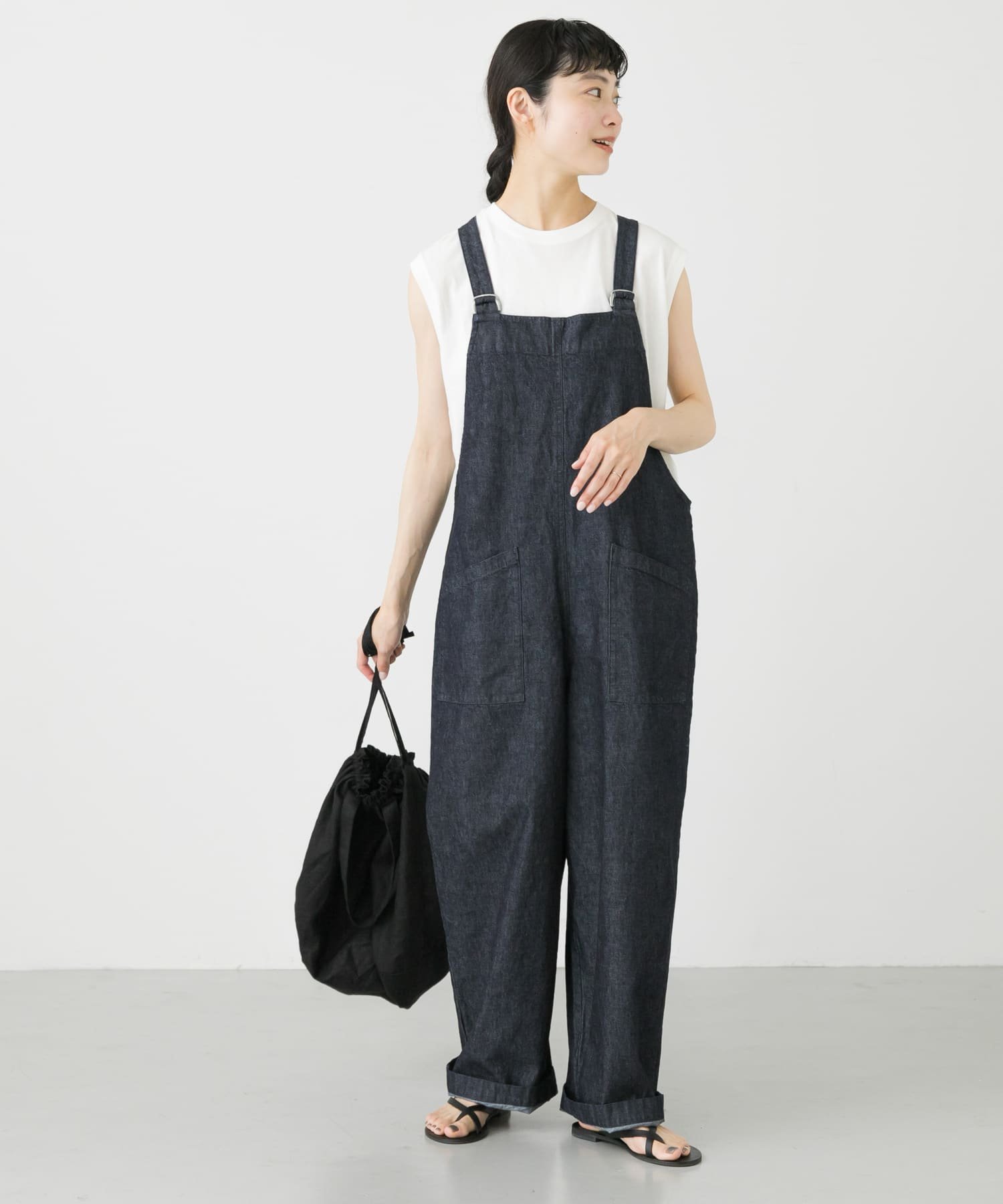 かぐれ デニムサロペット カグレ オールインワン・オーバーオール