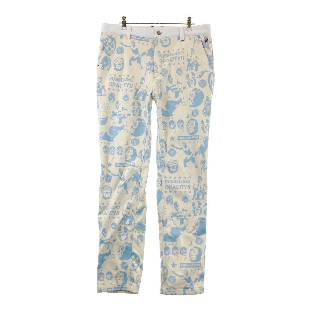 楽天市場】【美品】ラッセルノ パンツ ネイビー×白 裏起毛 プリント