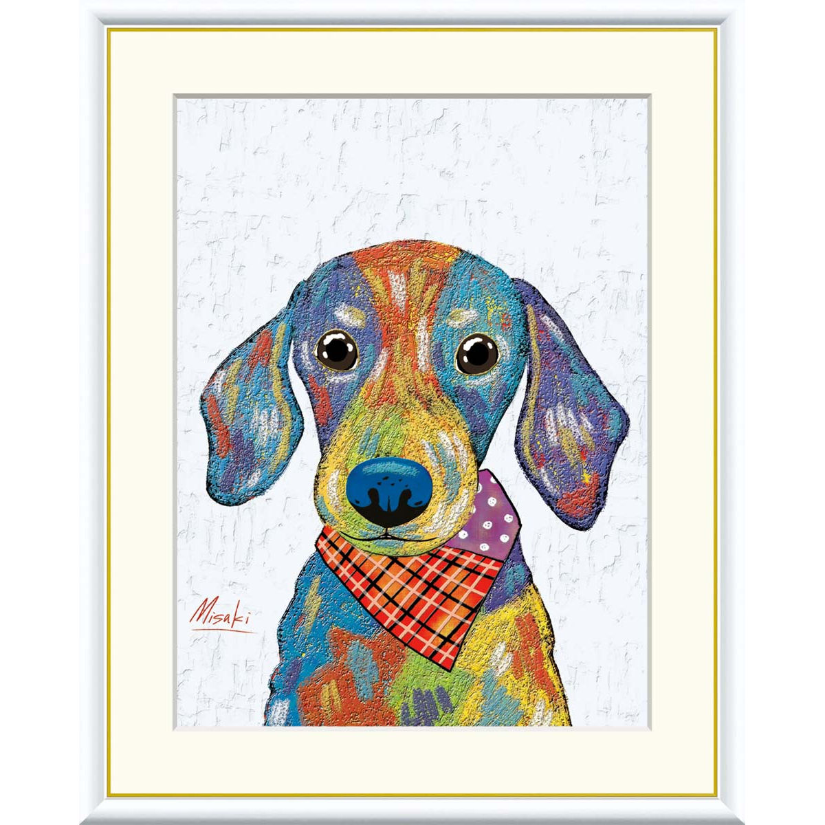 楽天市場】10年保証 名画 油絵 ダックスフンド 山口美咲 手彩仕上 高