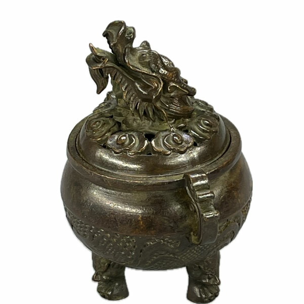 楽天市場】銅製龍香炉【大】 取っ手付き【送料無料】（沖縄700円
