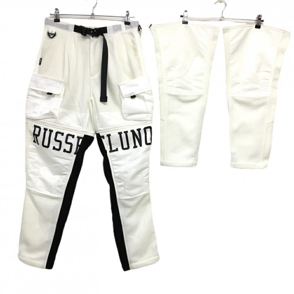 楽天市場】【美品】ラッセルノ パンツ ネイビー×白 裏起毛 プリント