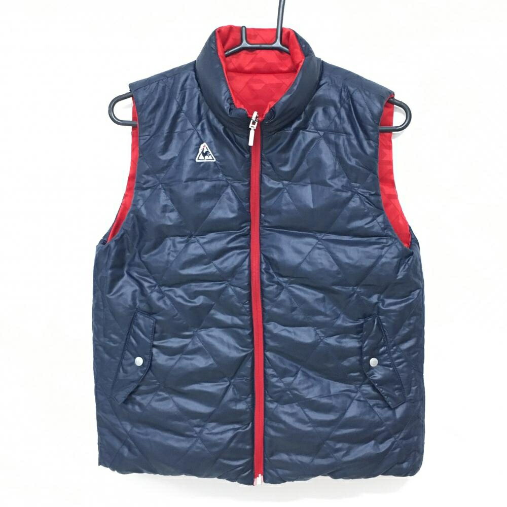 楽天市場】ルコック リバーシブルダウンベスト レッド×ネイビー