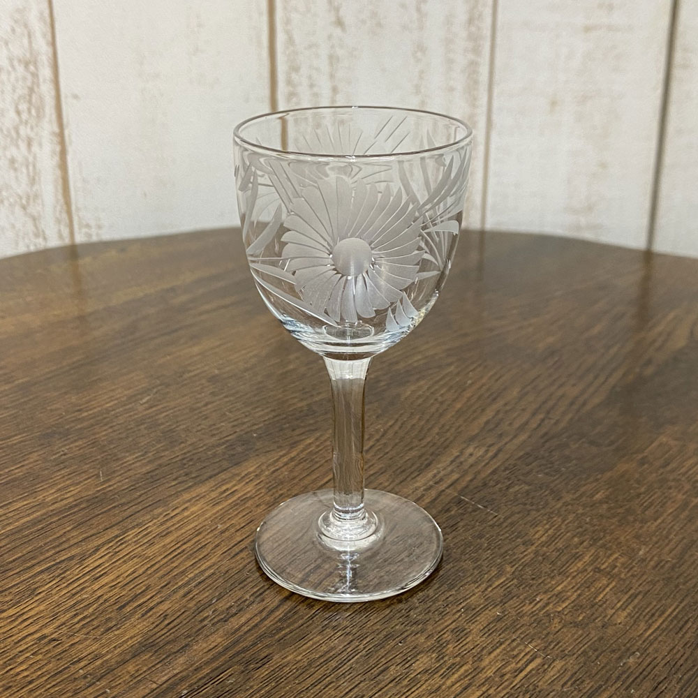 楽天市場】アンティーク シェリーグラス カットガラス ヴィンテージ