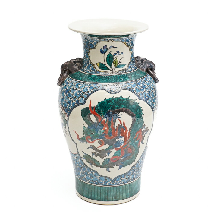 楽天市場】九谷焼 古九谷風五彩手龍壺＜花瓶 花器 人気 ギフト 贈り物