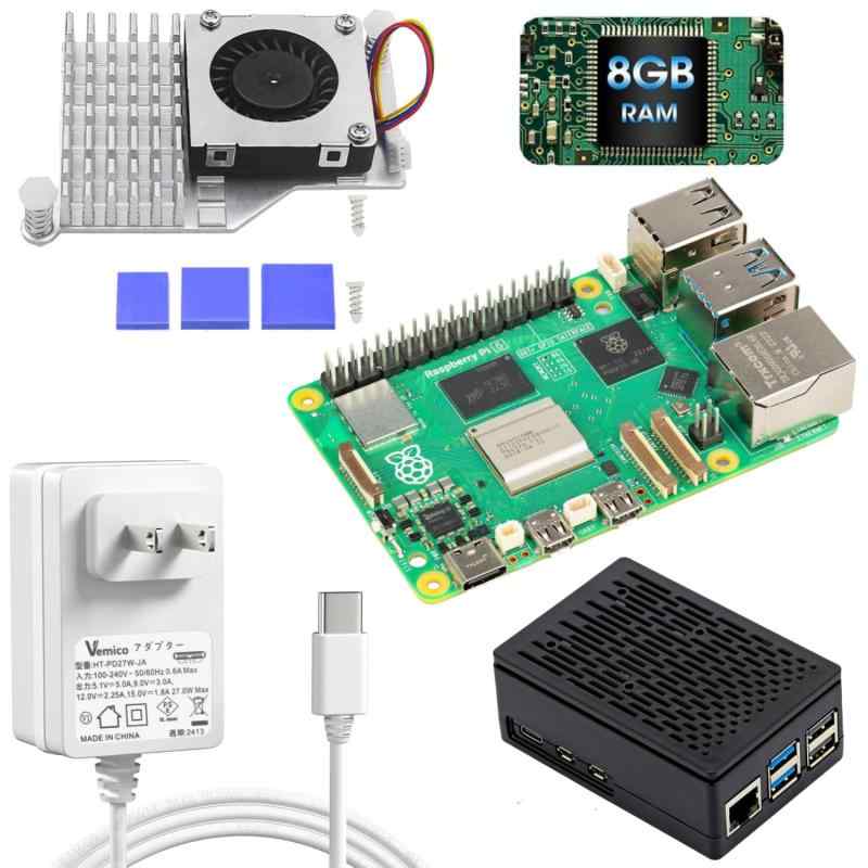 楽天市場】正規品 ラズベリーパイ5 8G 3点セット [本体 + 公式ケース +