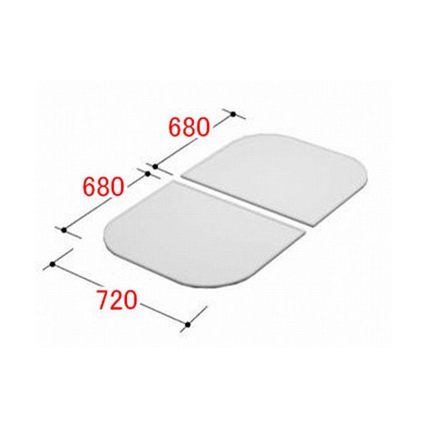楽天市場】風呂ふた純正品 1400用組ふた(2枚) YFK-1480B(3)-K-AF 浴槽