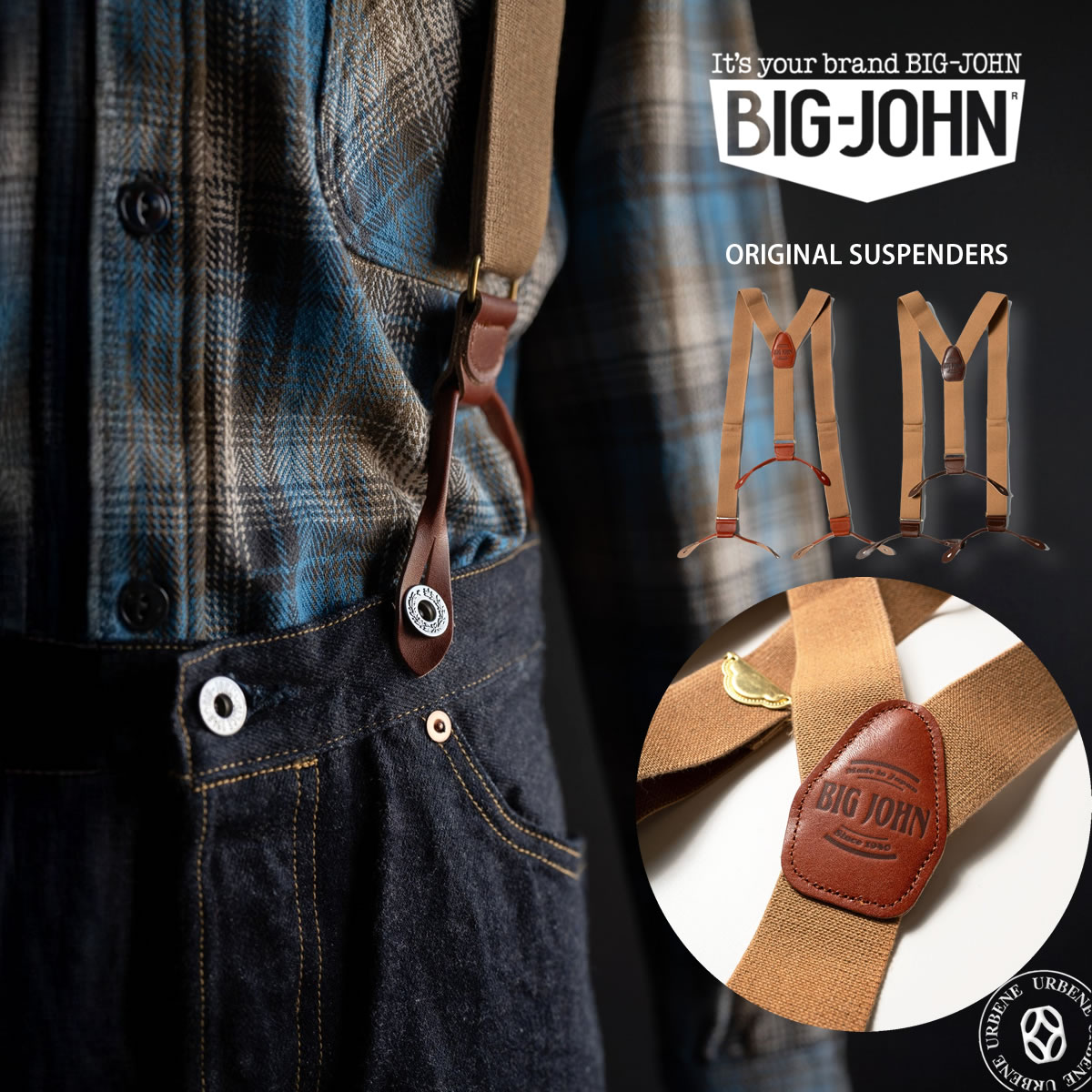 楽天市場】サスペンダー ビッグジョン BIG JOHN ORIGINAL SUSPENDERS