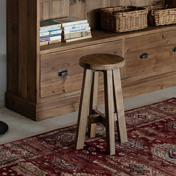 楽天市場】スツール ヴィンテージ風 丸いスツール コンパクト 腰掛け