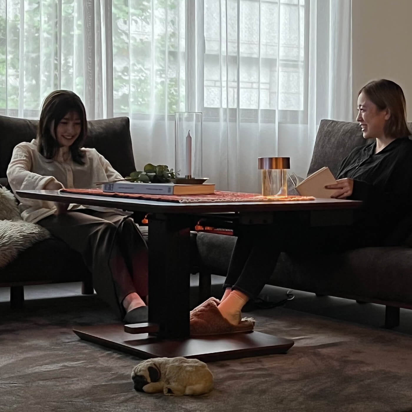 昇降式 ダイニングコタツテーブル ゼニス(布団レスタイプ) (樹種