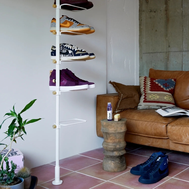 ドローアライン オープンシューズラックSET／8足(縦つっぱり用