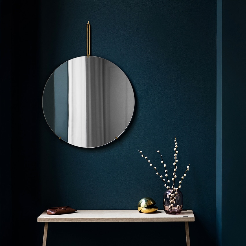 ムーベ ウォール ミラー (幅（直径）直径30cm カラーブラス) | リグナ