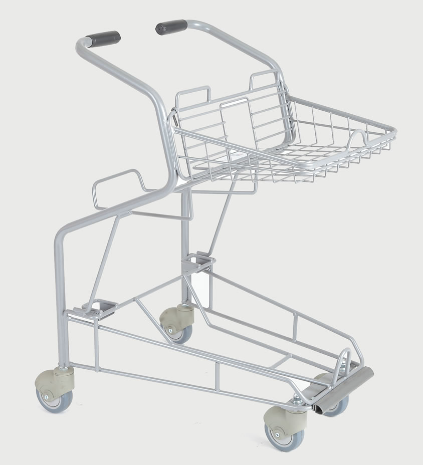 ショッピングカート(三段)/M162Y983AE-C100Y/測定/包装/物流/専門