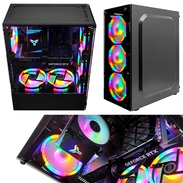 ゲーミングPC デスクトップパソコン ブラック GeForce RTX5060Ti AMD